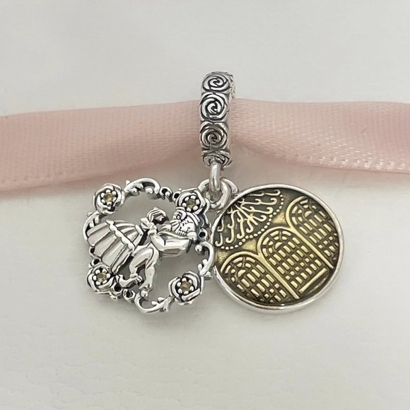 Pandora Disney Beauty and the Beast Dancing Dangle Charm - Picture 1 of 7